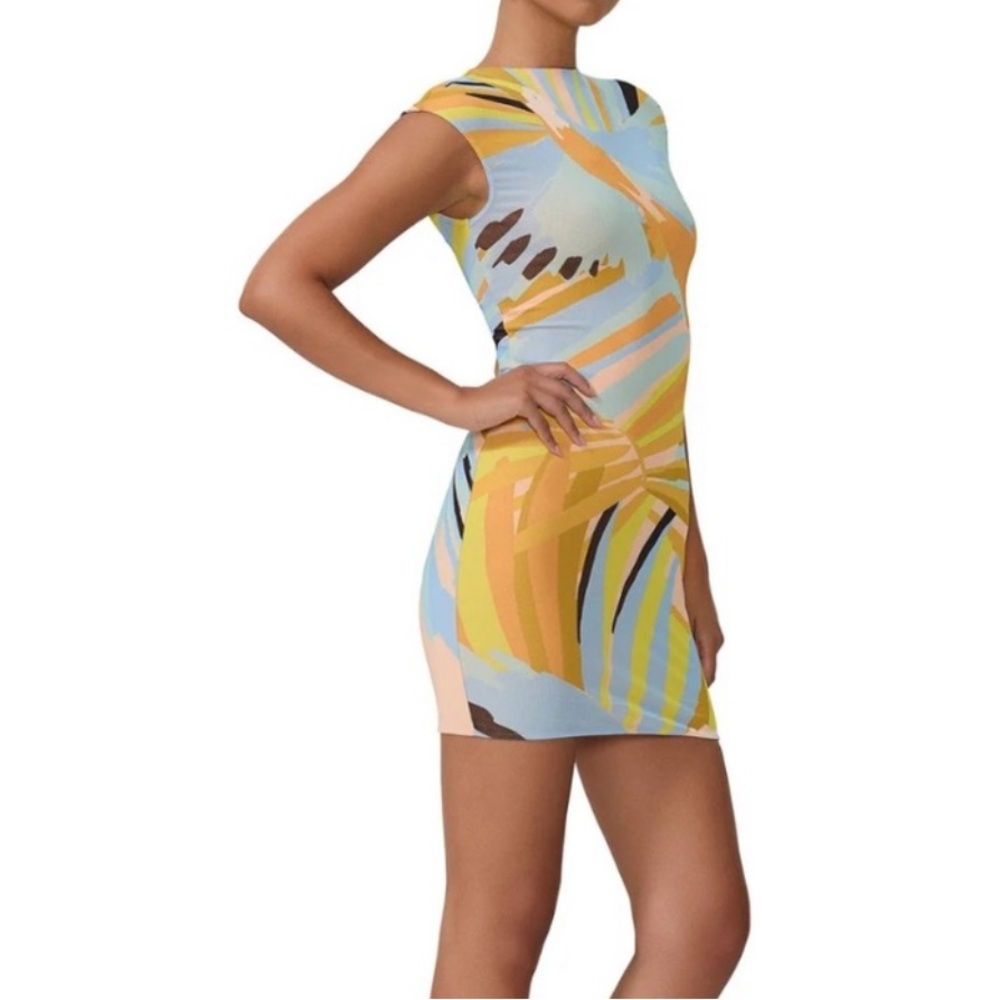 NWT AFRM Mabel Cap Sleeve Open Back Mini dress - Picture 3 of 10